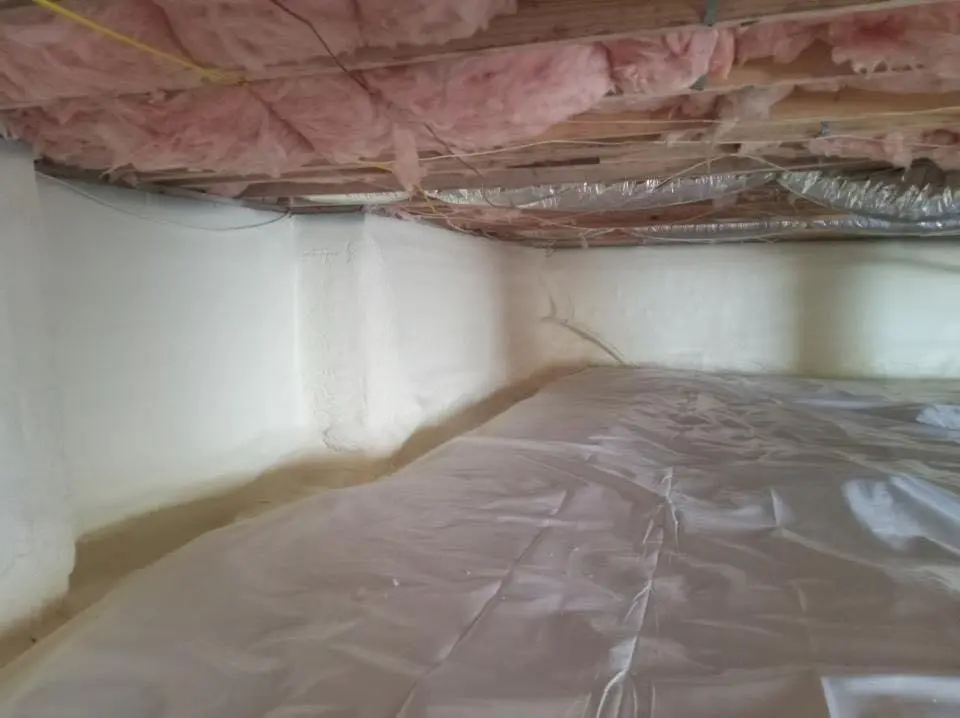Crawl space encapsulation with closed-cell spray foam for Roof Maintenance in Windsor